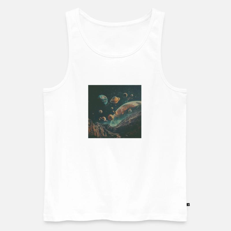 Sonnensystem - Männer Premium Bio Tank Top - Weiß