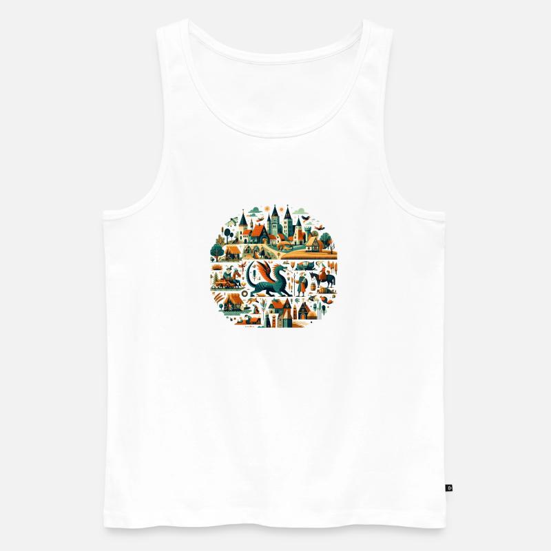 Mittelalter - Männer Premium Bio Tank Top - Weiß