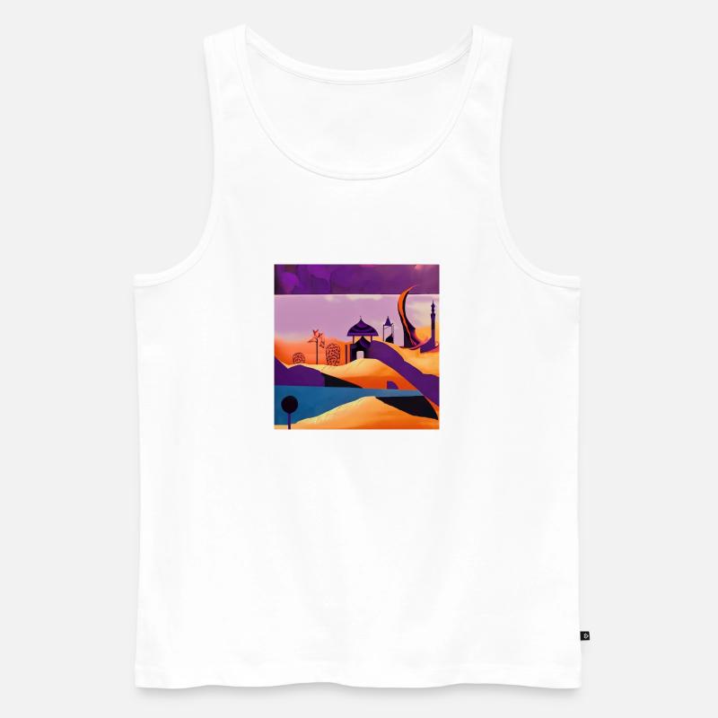 Leben in der Wüste - Männer Premium Bio Tank Top - Weiß
