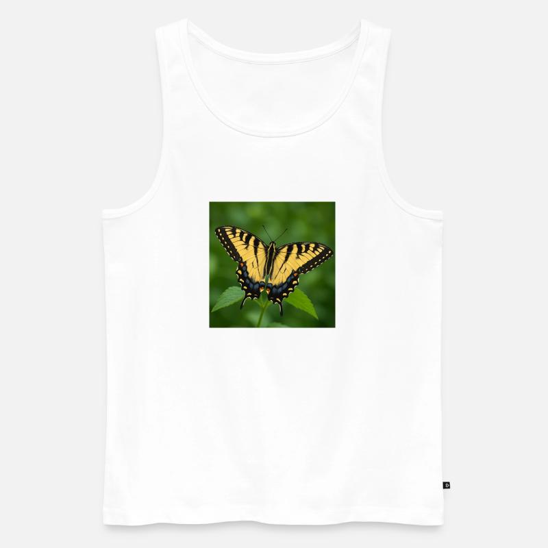 Eastern Tiger swallowtail - Men's Premium Organic Tank Top - white