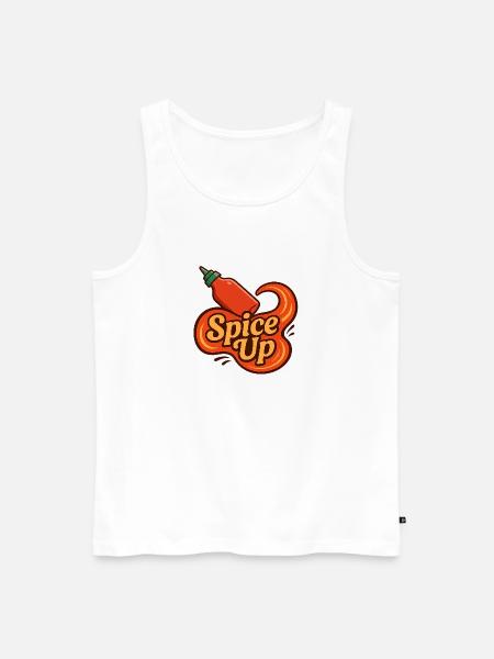 "Spice-up" Hot 🔥 Sauce - Men's Premium Organic Tank Top - white