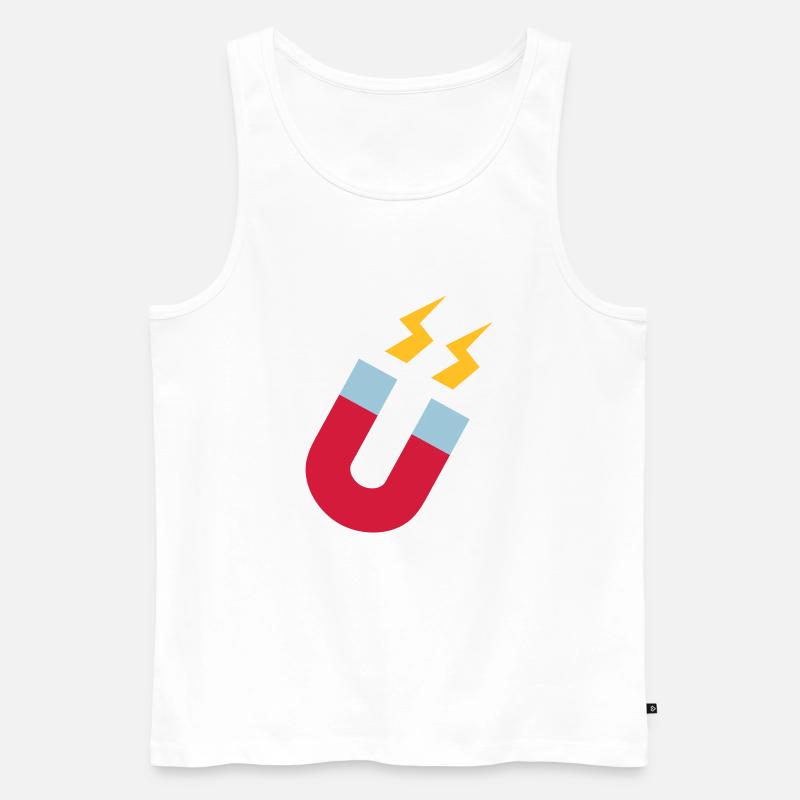 Magnet - Männer Premium Bio Tank Top - Weiß