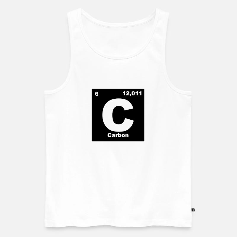 Carbon/Kohlenstoff Element - Männer Premium Bio Tank Top - Weiß
