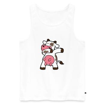 Dabbing Dab cow - Men's Premium Organic Tank Top - white - Front - AI Model Male 178 light (178cm)