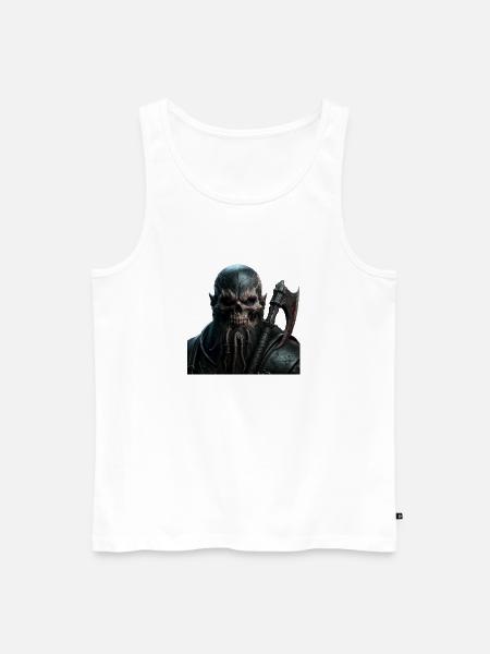 Untoter Zwerg - Männer Premium Bio Tank Top - Weiß
