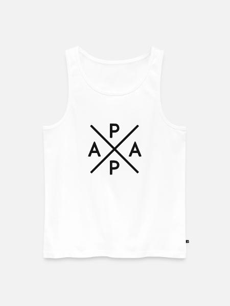 Father's Day Dad Cross Design - Men's Premium Organic Tank Top - white