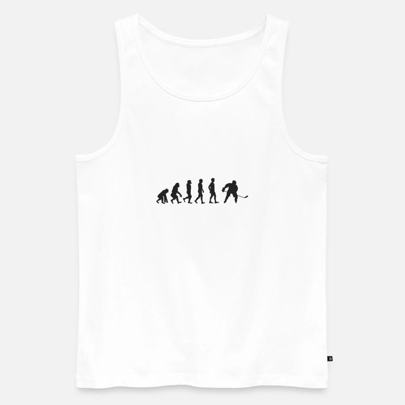 Evolution Eishockey - Männer Premium Bio Tank Top - Weiß
