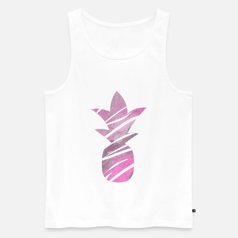 DIES DAS ANANAS - Männer Premium Bio Tank Top - Weiß