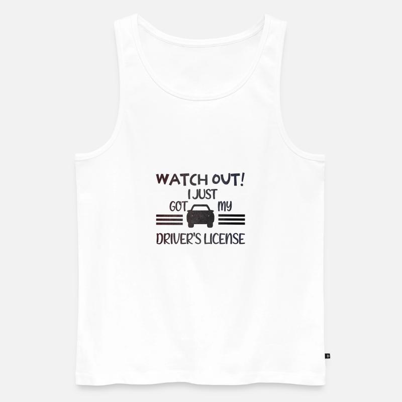 Fahranfänger - Männer Premium Bio Tank Top - Weiß