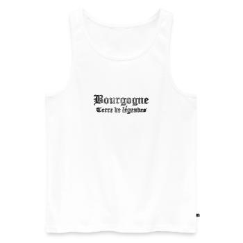 Bourgogne Légende - Débardeur bio Premium Homme - blanc - Devant - AI Model Male 178 light (178cm)