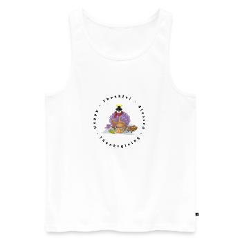 SASSY THANKSGIVING TURKEY B lcbo - Men's Premium Organic Tank Top - white - Front - AI Model Male 178 light (178cm)