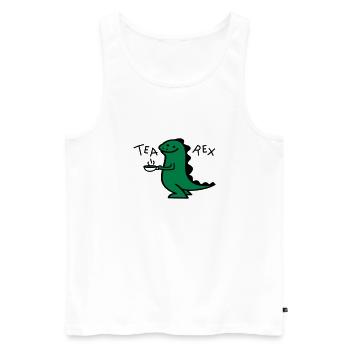 Dino as Tea Rex - Débardeur bio Premium Homme - blanc - Devant - Michal (187cm)