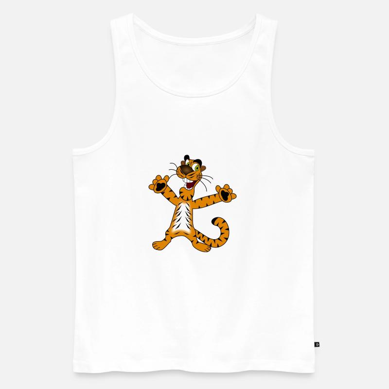 tiger - Männer Premium Bio Tank Top - Weiß