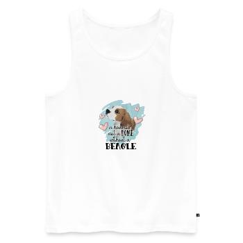 BEAGLE DOGS BETTER LOVE PET HOUSE MOTIFS - Men's Premium Organic Tank Top - white - Front - Michal (187cm)