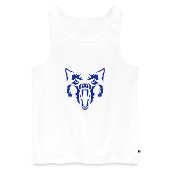 Wolf Werwolf Werwolf 3 - Männer Premium Bio Tank Top - Weiß - Vorne - AI Model Male 178 light (178cm)