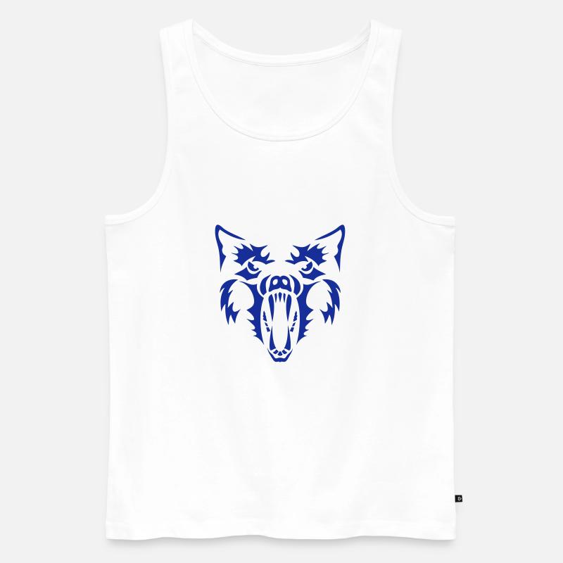 Wolf Werwolf Werwolf 3 - Männer Premium Bio Tank Top - Weiß