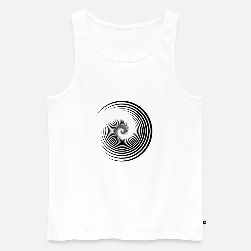 Spirale Muschel Retro Geschenk Geschenkidee - Männer Premium Bio Tank Top - Weiß