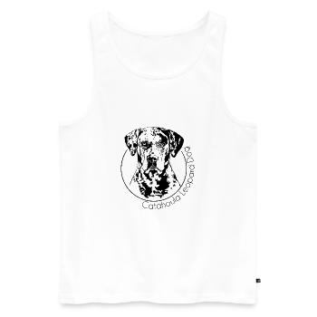 CATAHOULA LEOPARD DOG Dog portrait Wilsign's dogs - Men's Premium Organic Tank Top - white - Front - Michal (187cm)