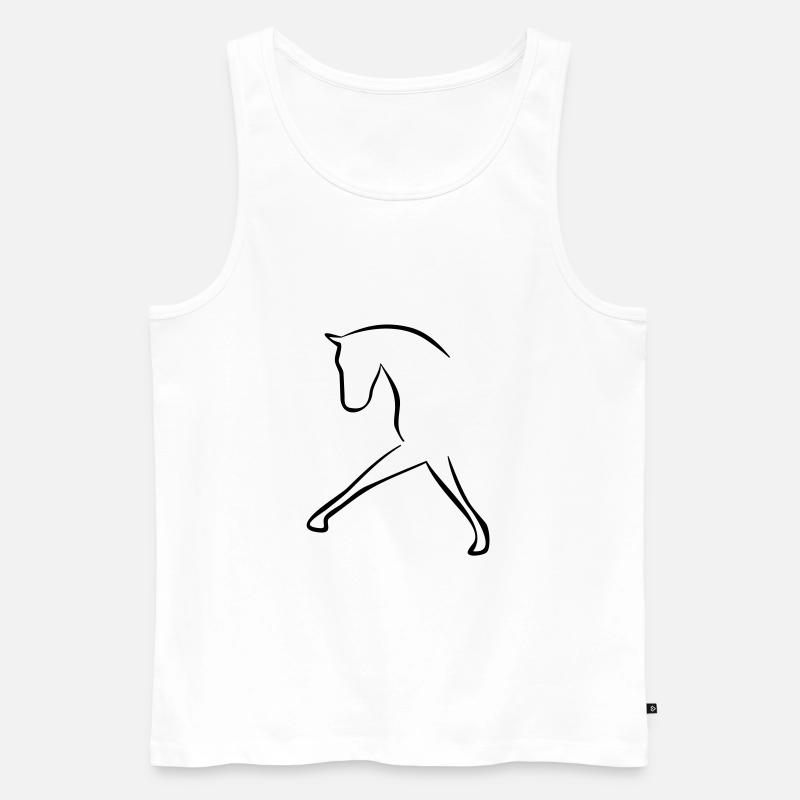 Pferd - Männer Premium Bio Tank Top - Weiß