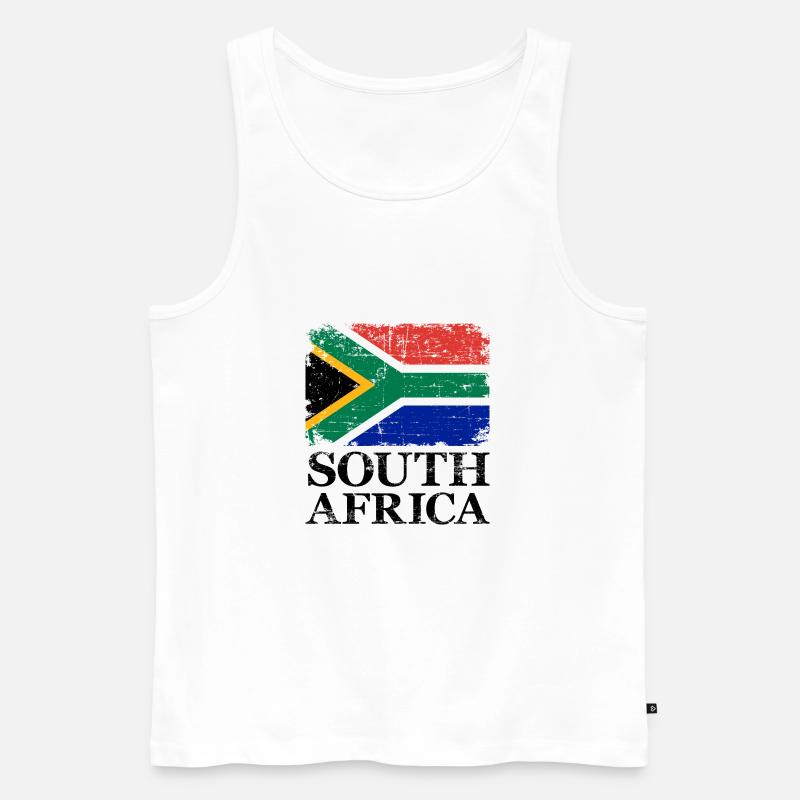 Südafrika - Männer Premium Bio Tank Top - Weiß