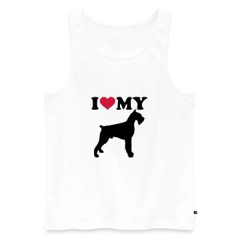 giant schnauzer - Men's Premium Organic Tank Top - white - Front - AI Model Male 178 light (178cm)