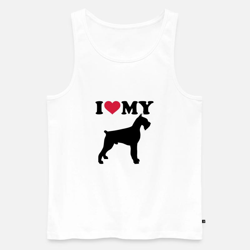 Riesenschnauzer - Männer Premium Bio Tank Top - Weiß