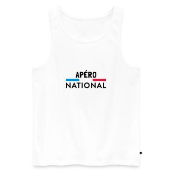 national overview - Men's Premium Organic Tank Top - white - Front - Michal (187cm)