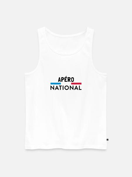 national overview - Men's Premium Organic Tank Top - white