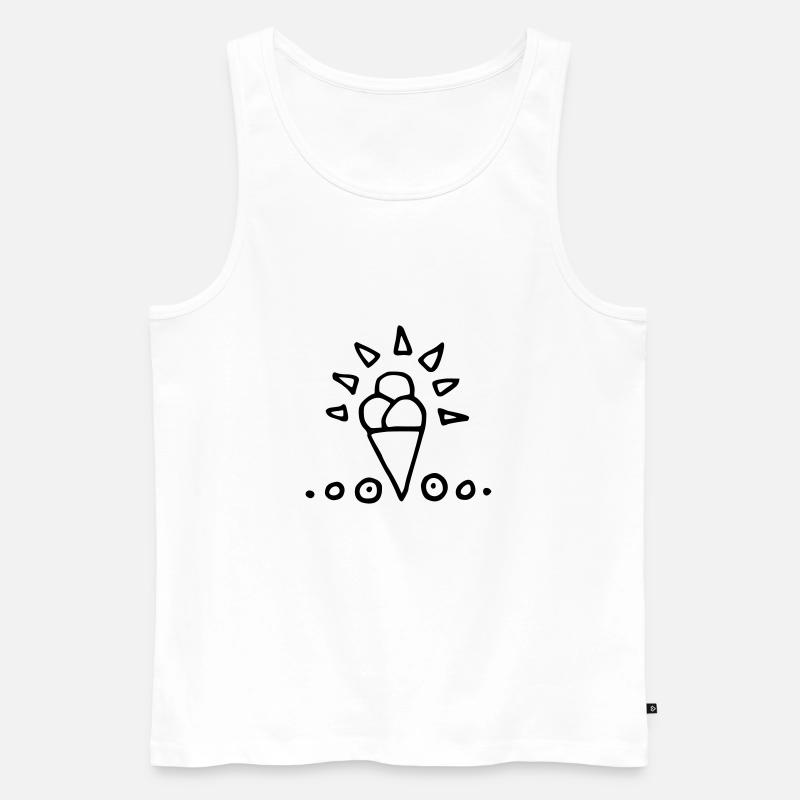 Eis - Männer Premium Bio Tank Top - Weiß