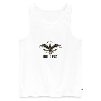 Militäradler - Männer Premium Bio Tank Top - Weiß - Vorne - Michal (187cm)