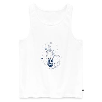 Salzwasserliebe - Männer Premium Bio Tank Top - Weiß - Vorne - Michal (187cm)