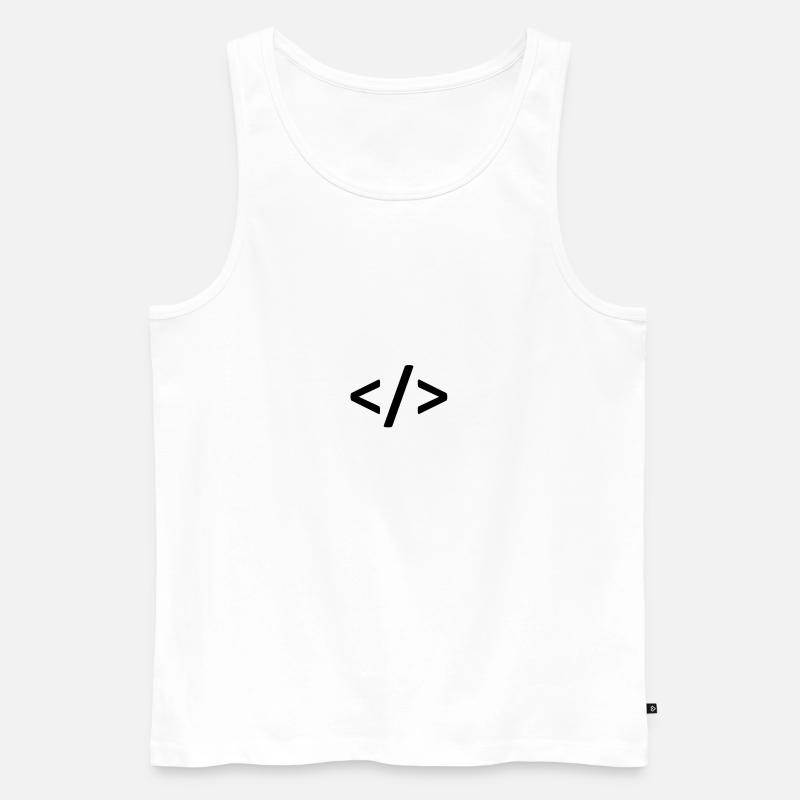 Coding - Männer Premium Bio Tank Top - Weiß