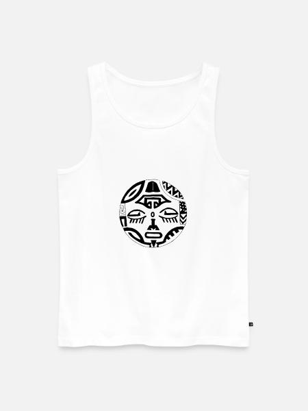 FACE 2 FACE front - Men's Premium Organic Tank Top - white