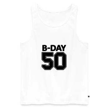 50 years round birthday gift number number - Men's Premium Organic Tank Top - white - Front - Michal (187cm)