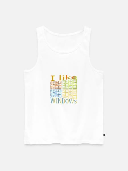 I like Windows - Männer Premium Bio Tank Top - Weiß