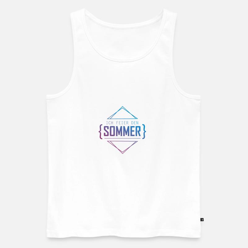 Ich feier den Sommer - Männer Premium Bio Tank Top - Weiß