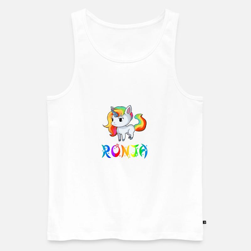 Ronja Einhorn - Männer Premium Bio Tank Top - Weiß
