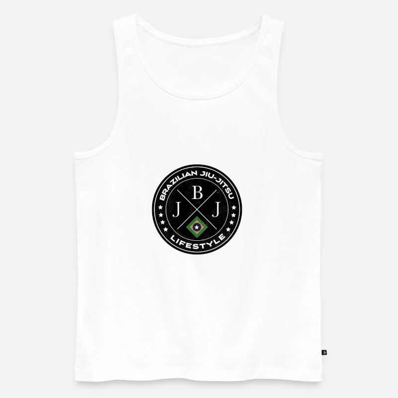 Brazilian Jiu-Jitsu - Männer Premium Bio Tank Top - Weiß