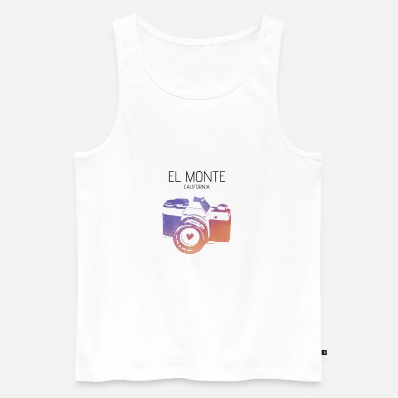 Kamera El Monte California - Männer Premium Bio Tank Top - Weiß