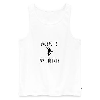 Music Theraphie Life Gift Idea Dancing - Men's Premium Organic Tank Top - white - Front - Michal (187cm)