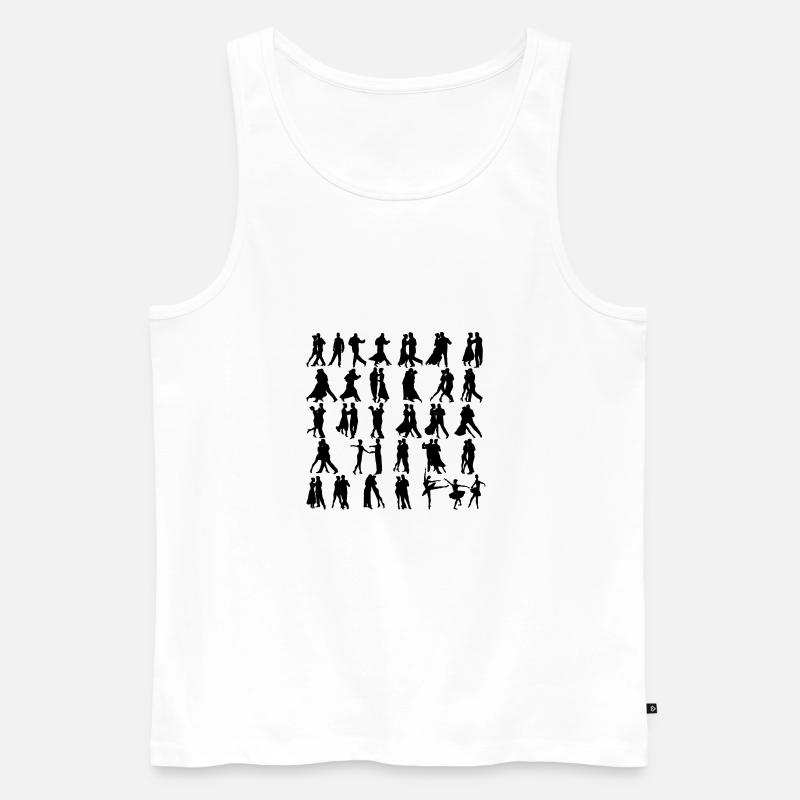 Tanzen - Männer Premium Bio Tank Top - Weiß