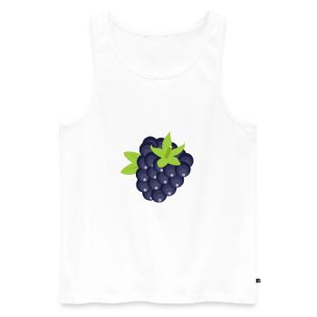 veggie végétarien fruit mûre mûre fruits3 - Débardeur bio Premium Homme - blanc - Devant - AI Model Male 178 light (178cm)