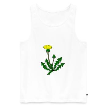 Löwenzahn Pusteblume - Männer Premium Bio Tank Top - Weiß - Vorne - Michal (187cm)