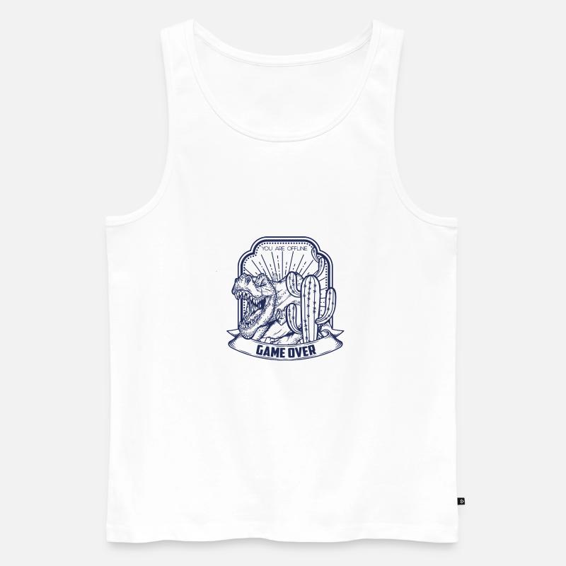 T Rex - Männer Premium Bio Tank Top - Weiß