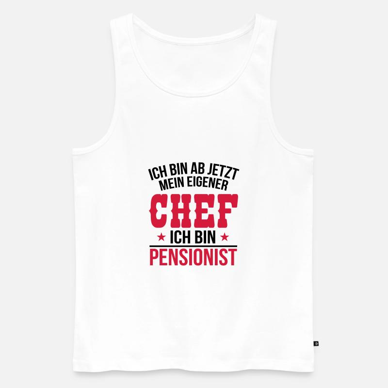 Ich bin Pensionist - Männer Premium Bio Tank Top - Weiß