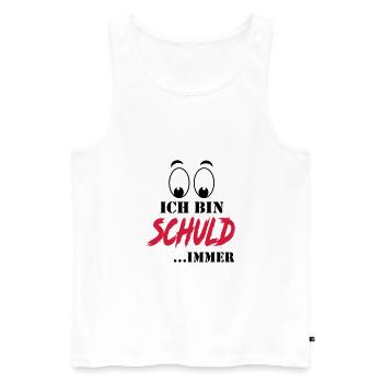 Sprüche Ich bin Schuld Versager - Männer Premium Bio Tank Top - Weiß - Vorne - Michal (187cm)
