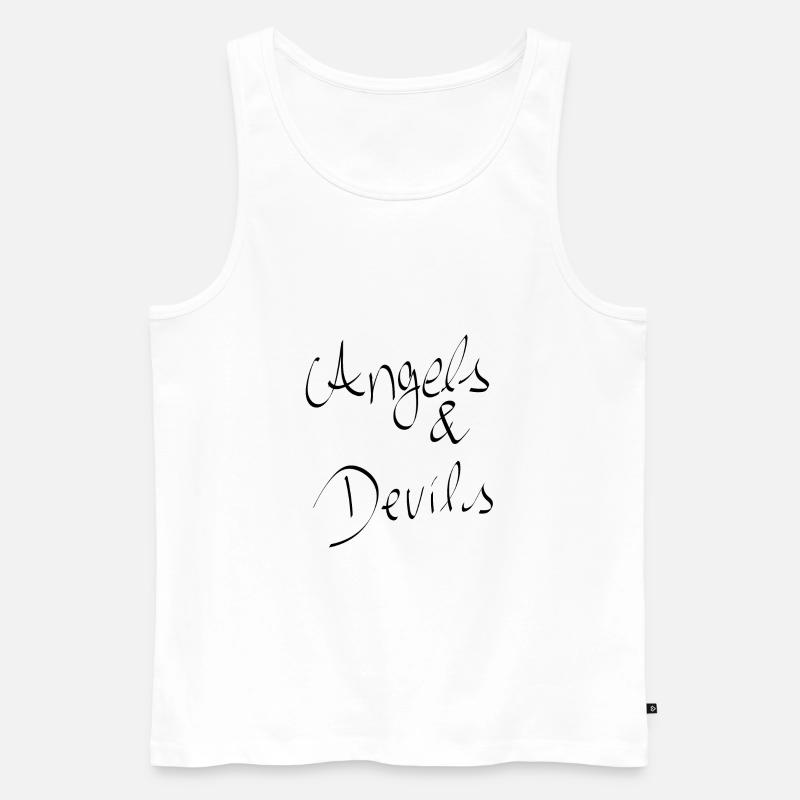 Angels & Devils - Männer Premium Bio Tank Top - Weiß