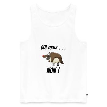 Oui mais Non! - Débardeur bio Premium Homme - blanc - Devant - Michal (187cm)