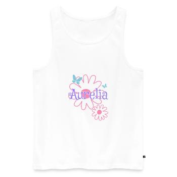 Aurelia Name Girl Name Daisy - Men's Premium Organic Tank Top - white - Front - AI Model Male 178 light (178cm)
