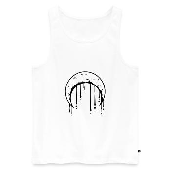Graffiti Tropfen Mond - Männer Premium Bio Tank Top - Weiß - Vorne - AI Model Male 178 light (178cm)